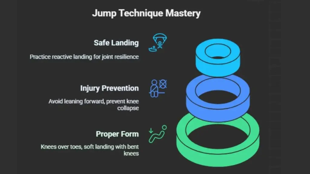 Correct vertical jump landing technique to prevent injury