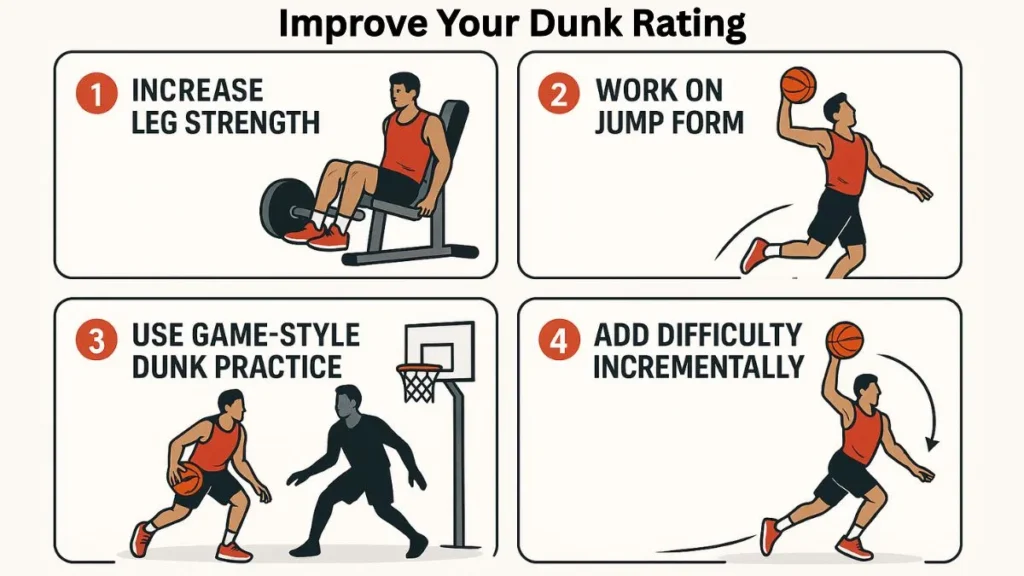 Athlete performing explosive box jumps in a gym to improve vertical leap and dunk rating