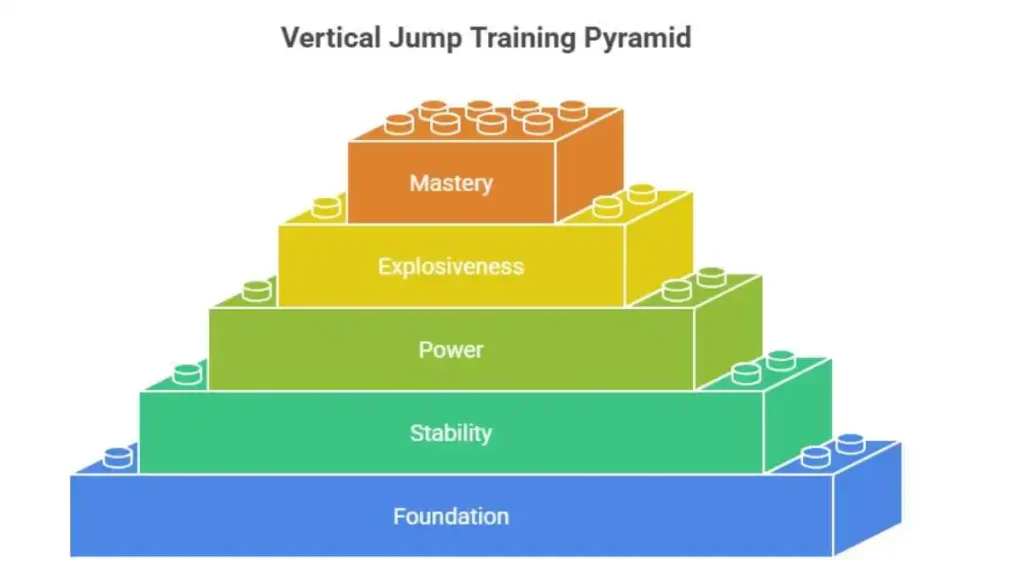 Athlete performing top vertical jump exercises for higher leap